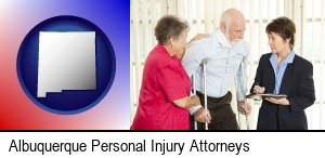 Albuquerque, New Mexico - injured person consulting with a personal injury attorney