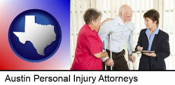 injured person consulting with a personal injury attorney in Austin, TX