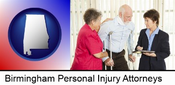 injured person consulting with a personal injury attorney in Birmingham, AL