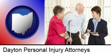 injured person consulting with a personal injury attorney in Dayton, OH