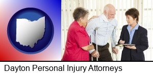 Dayton, Ohio - injured person consulting with a personal injury attorney