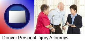 Denver, Colorado - injured person consulting with a personal injury attorney