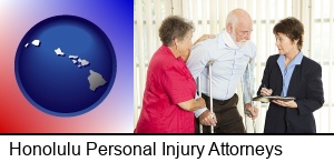 Honolulu, Hawaii - injured person consulting with a personal injury attorney