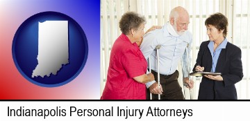 injured person consulting with a personal injury attorney in Indianapolis, IN