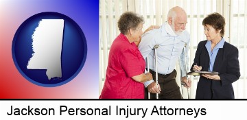 injured person consulting with a personal injury attorney in Jackson, MS