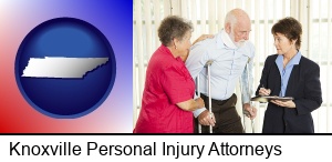 Knoxville, Tennessee - injured person consulting with a personal injury attorney