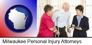 Milwaukee, Wisconsin - injured person consulting with a personal injury attorney