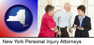 injured person consulting with a personal injury attorney in New York, NY