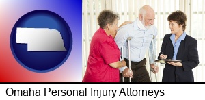 Omaha, Nebraska - injured person consulting with a personal injury attorney