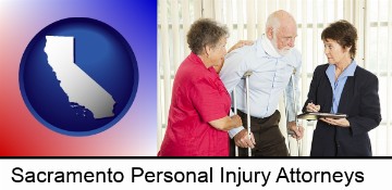 injured person consulting with a personal injury attorney in Sacramento, CA
