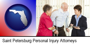 Saint Petersburg, Florida - injured person consulting with a personal injury attorney
