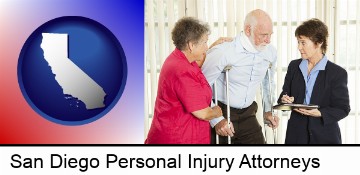 injured person consulting with a personal injury attorney in San Diego, CA