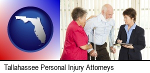 Tallahassee, Florida - injured person consulting with a personal injury attorney