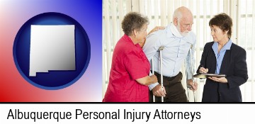 injured person consulting with a personal injury attorney in Albuquerque, NM
