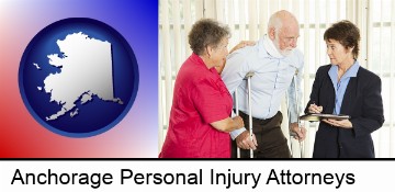 injured person consulting with a personal injury attorney in Anchorage, AK