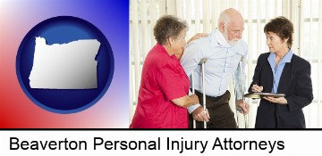 injured person consulting with a personal injury attorney in Beaverton, OR