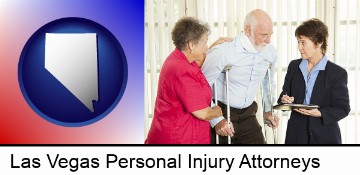 injured person consulting with a personal injury attorney in Las Vegas, NV