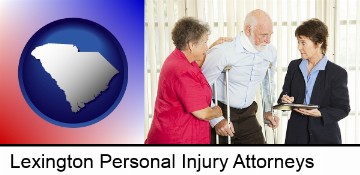 injured person consulting with a personal injury attorney in Lexington, SC