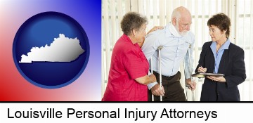 injured person consulting with a personal injury attorney in Louisville, KY
