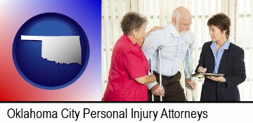 injured person consulting with a personal injury attorney in Oklahoma City, OK