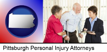 injured person consulting with a personal injury attorney in Pittsburgh, PA