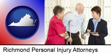 injured person consulting with a personal injury attorney in Richmond, VA