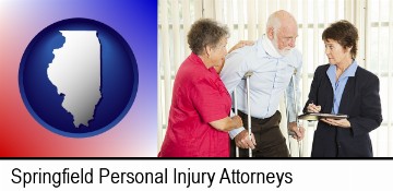 injured person consulting with a personal injury attorney in Springfield, IL